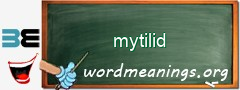 WordMeaning blackboard for mytilid